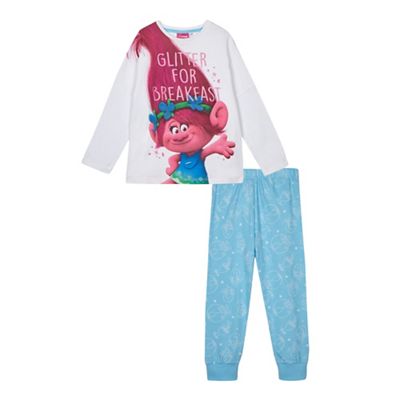 Girls' blue 'Trolls' pyjama set